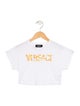 Versace Girls' Graphic Short Sleeve Cropped T-Shirt