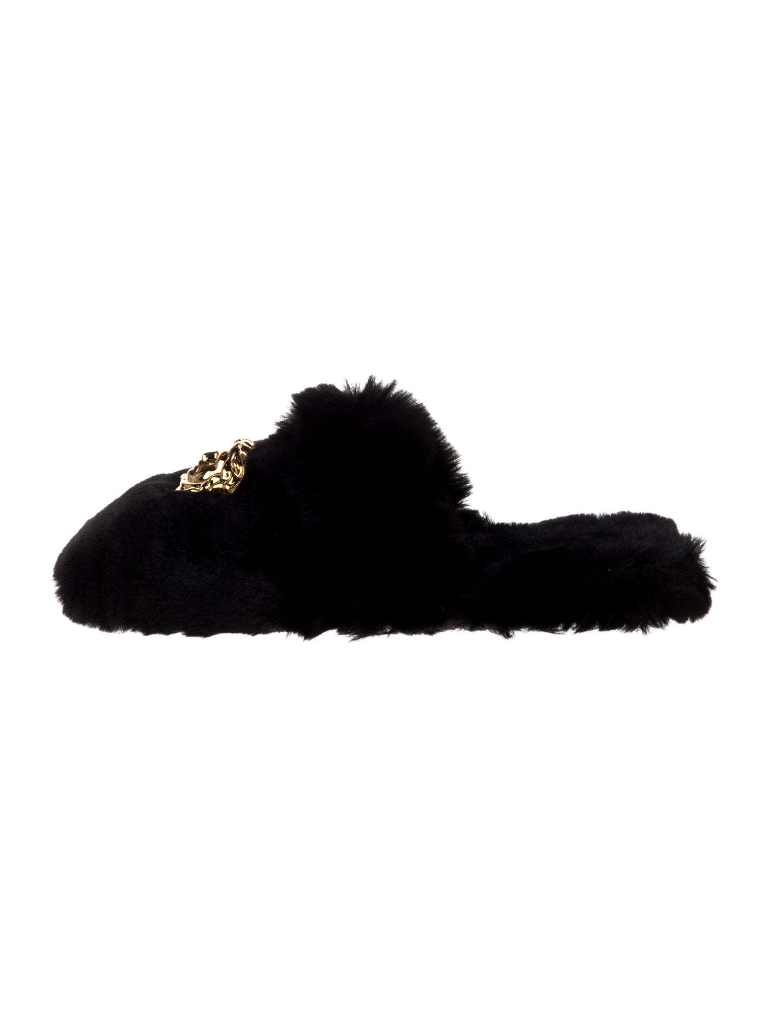 Versace Faux Fur Slides