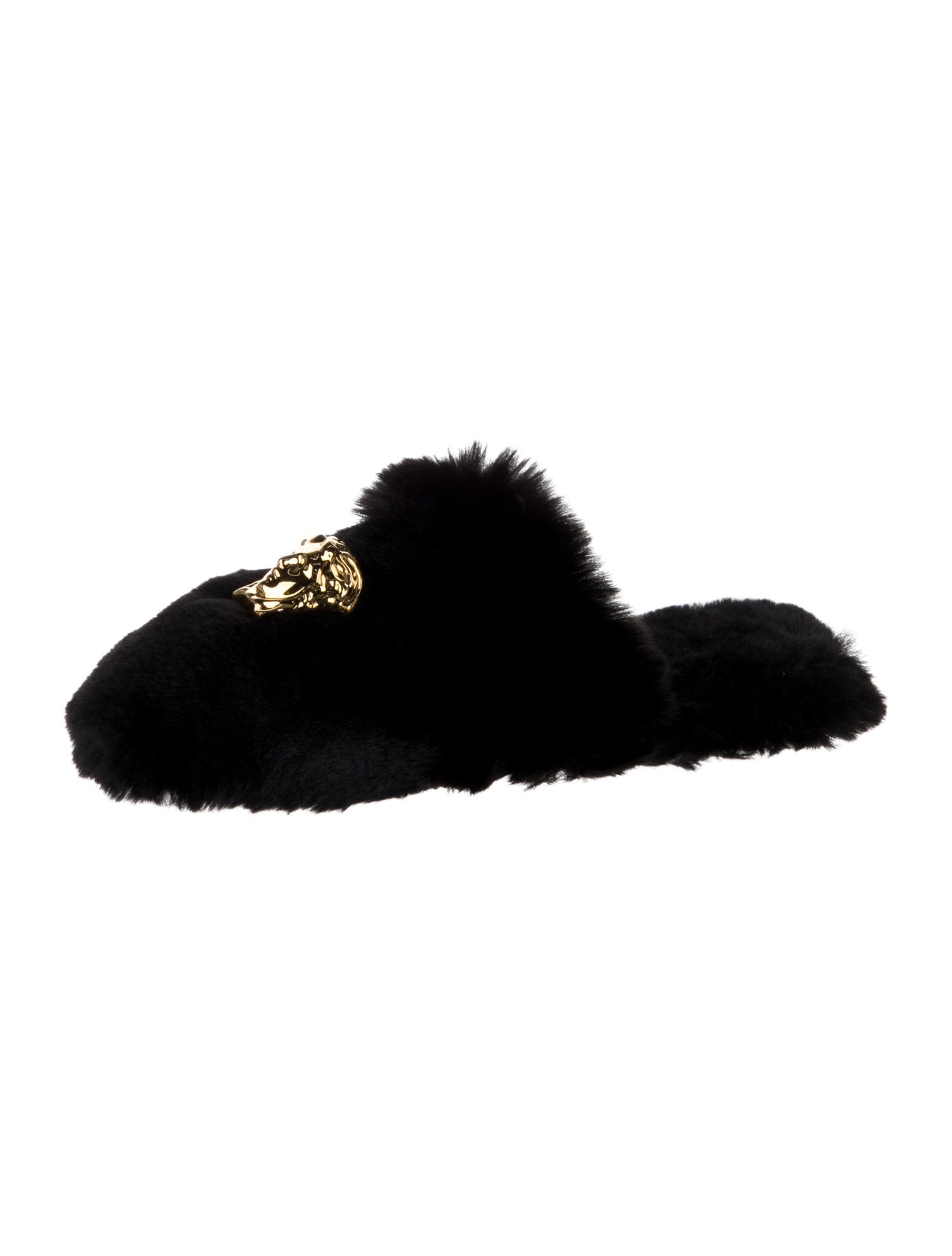 Versace Faux Fur Slides