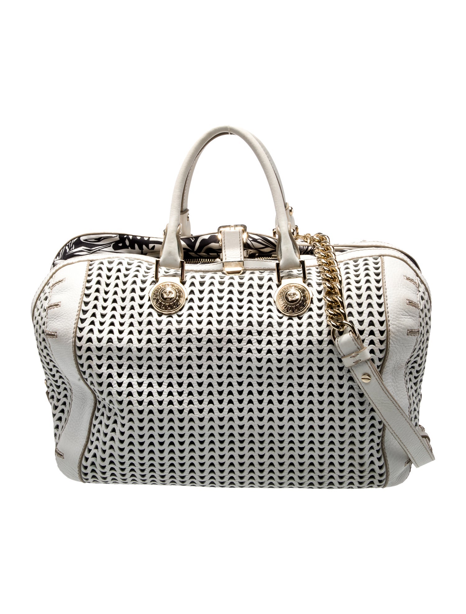 Versace Leather Top Handle Bag