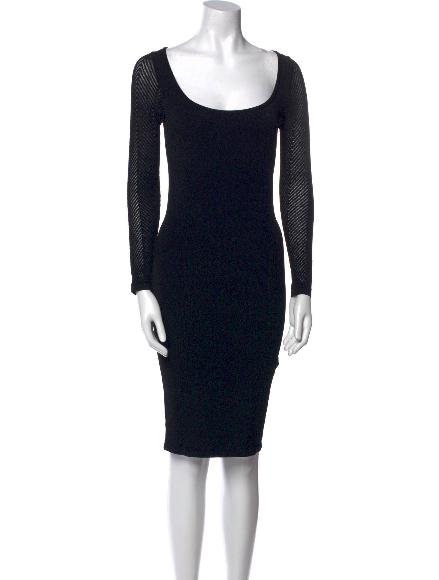 Versace Scoop Neck Knee-Length Dress