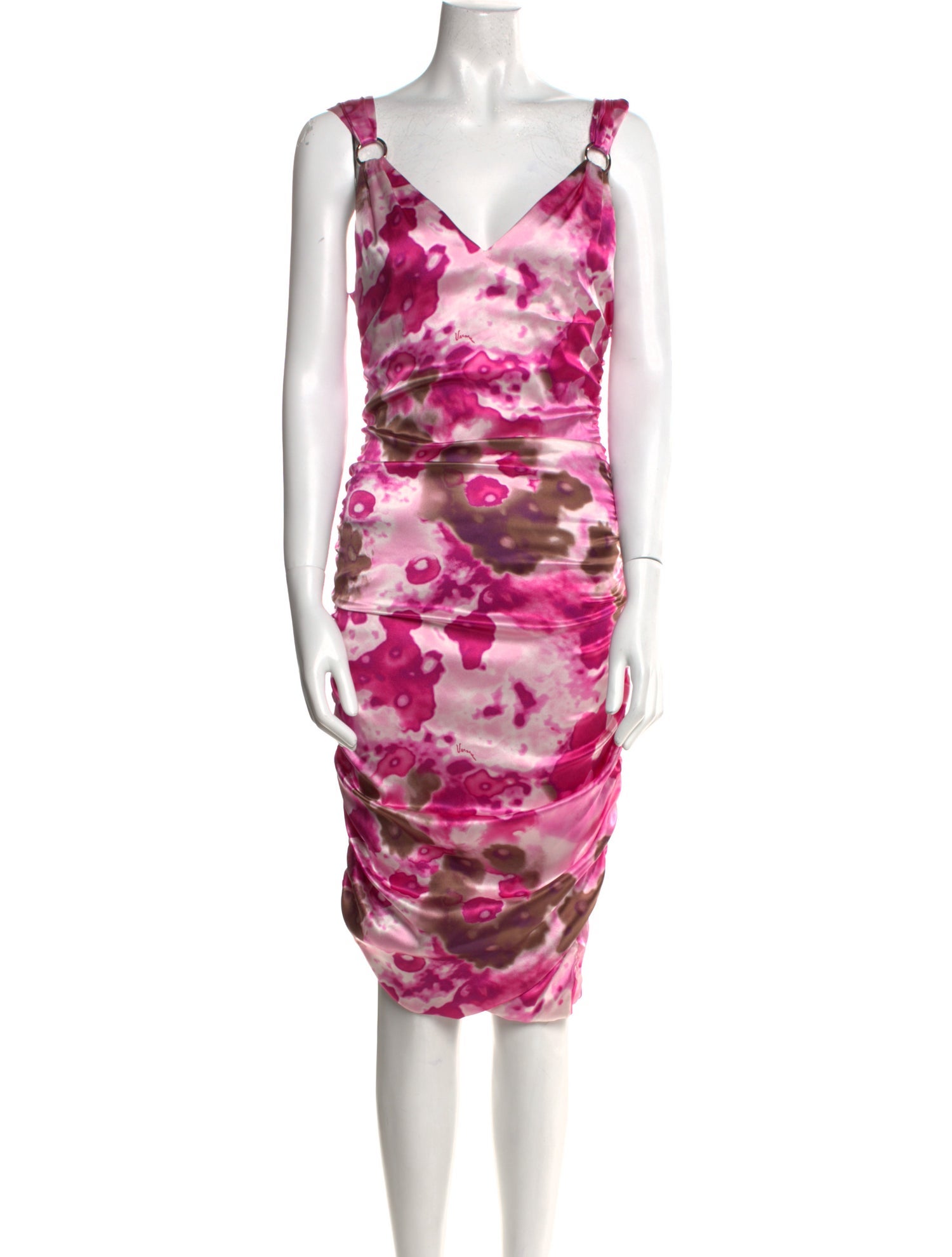 Versace Silk Midi Length Dress