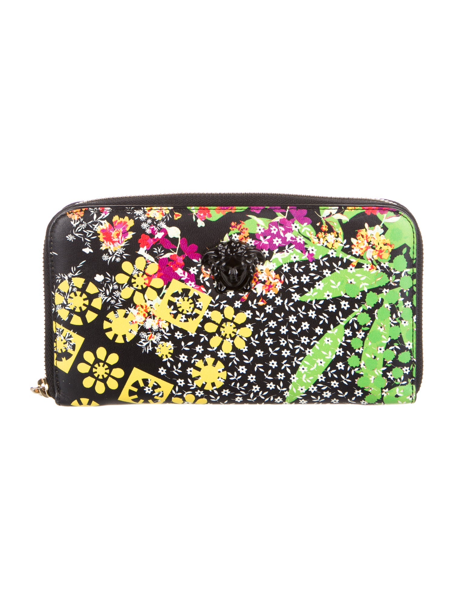 Versace Leather Printed Wristlet