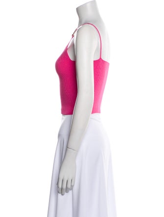 Versace V-Neck Sleeveless Crop Top