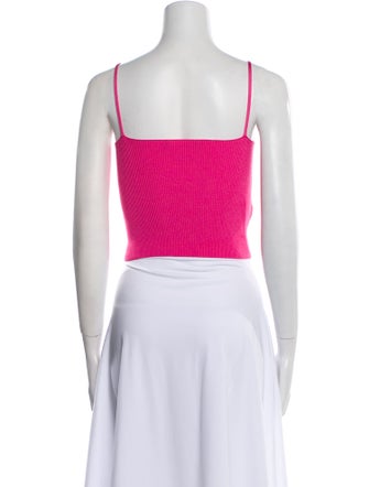 Versace V-Neck Sleeveless Crop Top