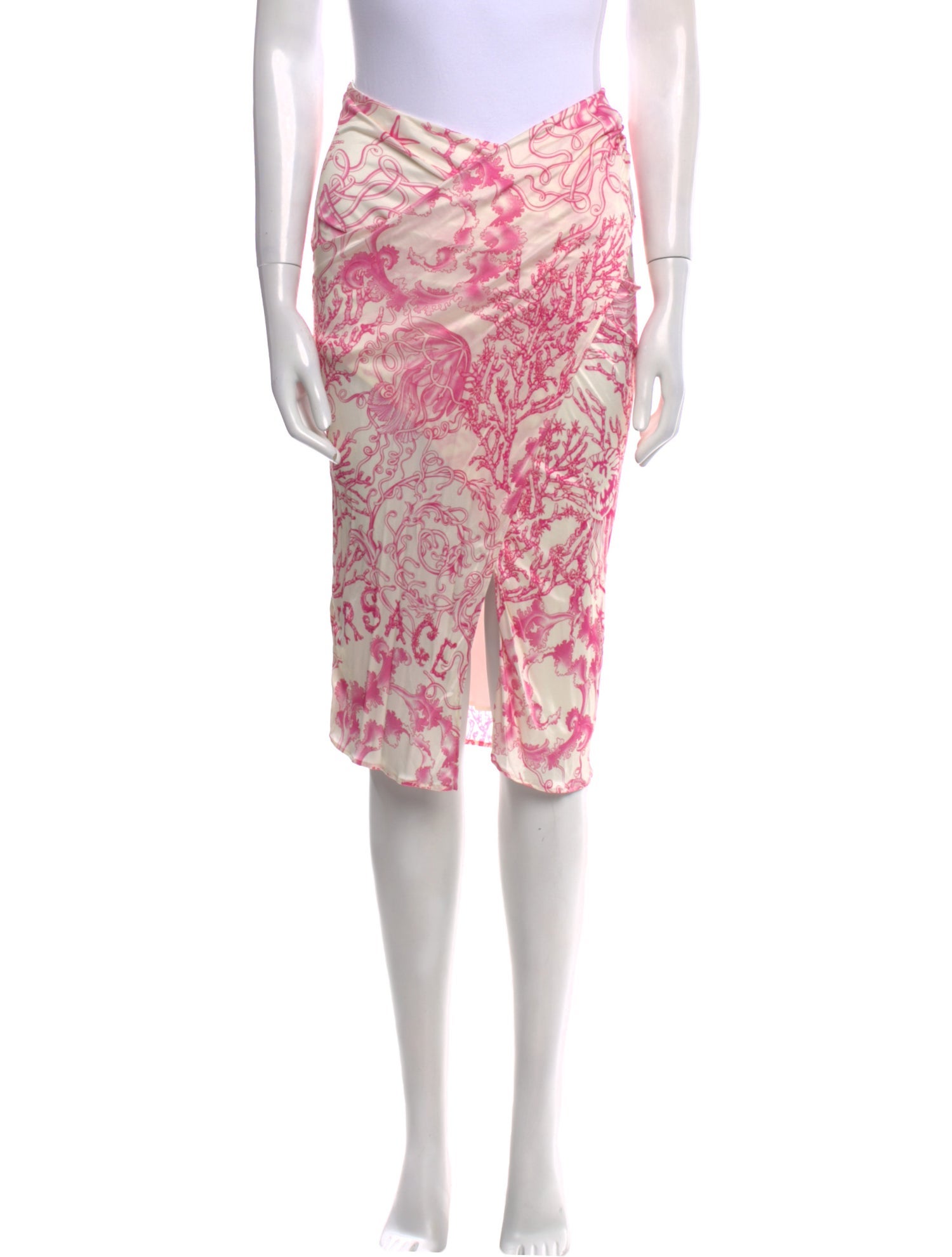 Versace Printed Knee-Length Skirt