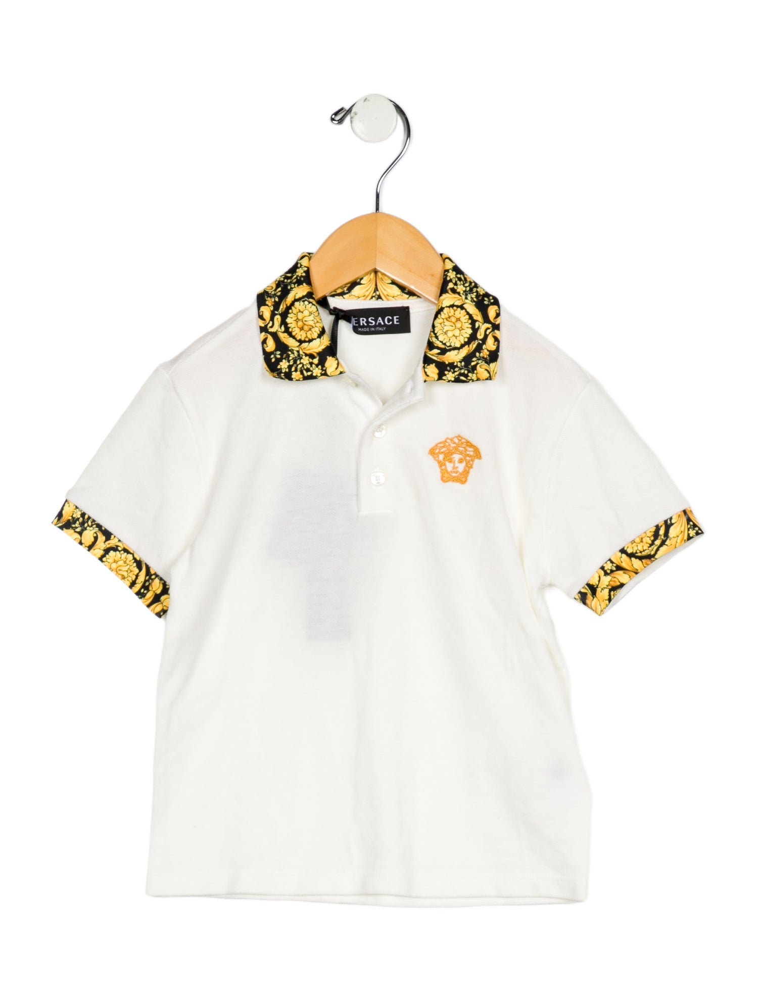 Versace Toddler Boys' Embroidered Short Sleeve Polo w/Tags