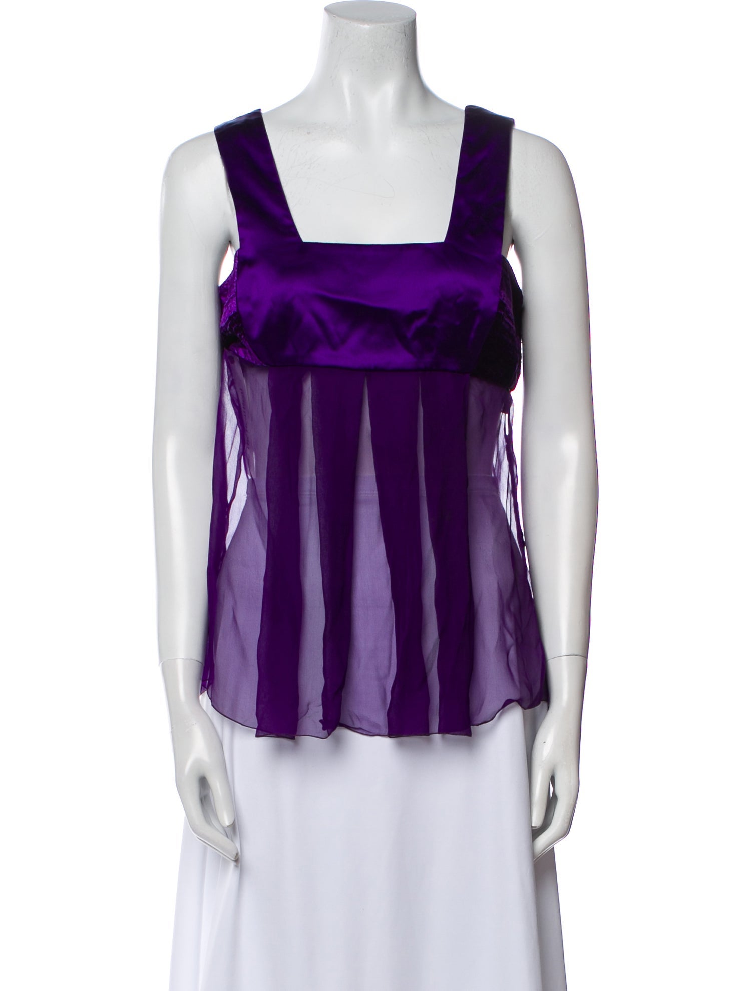 Versace Silk Square Neckline Blouse