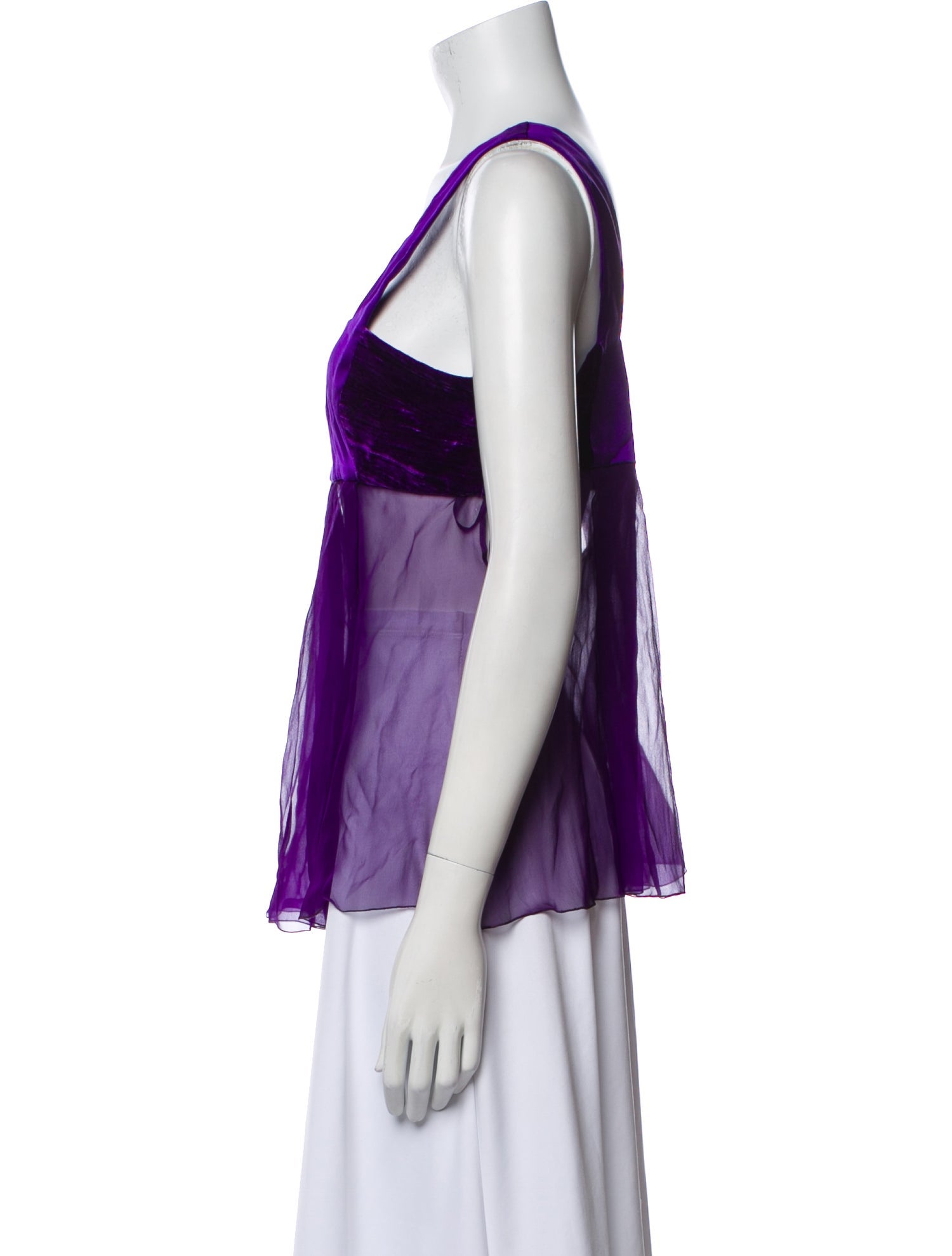 Versace Silk Square Neckline Blouse