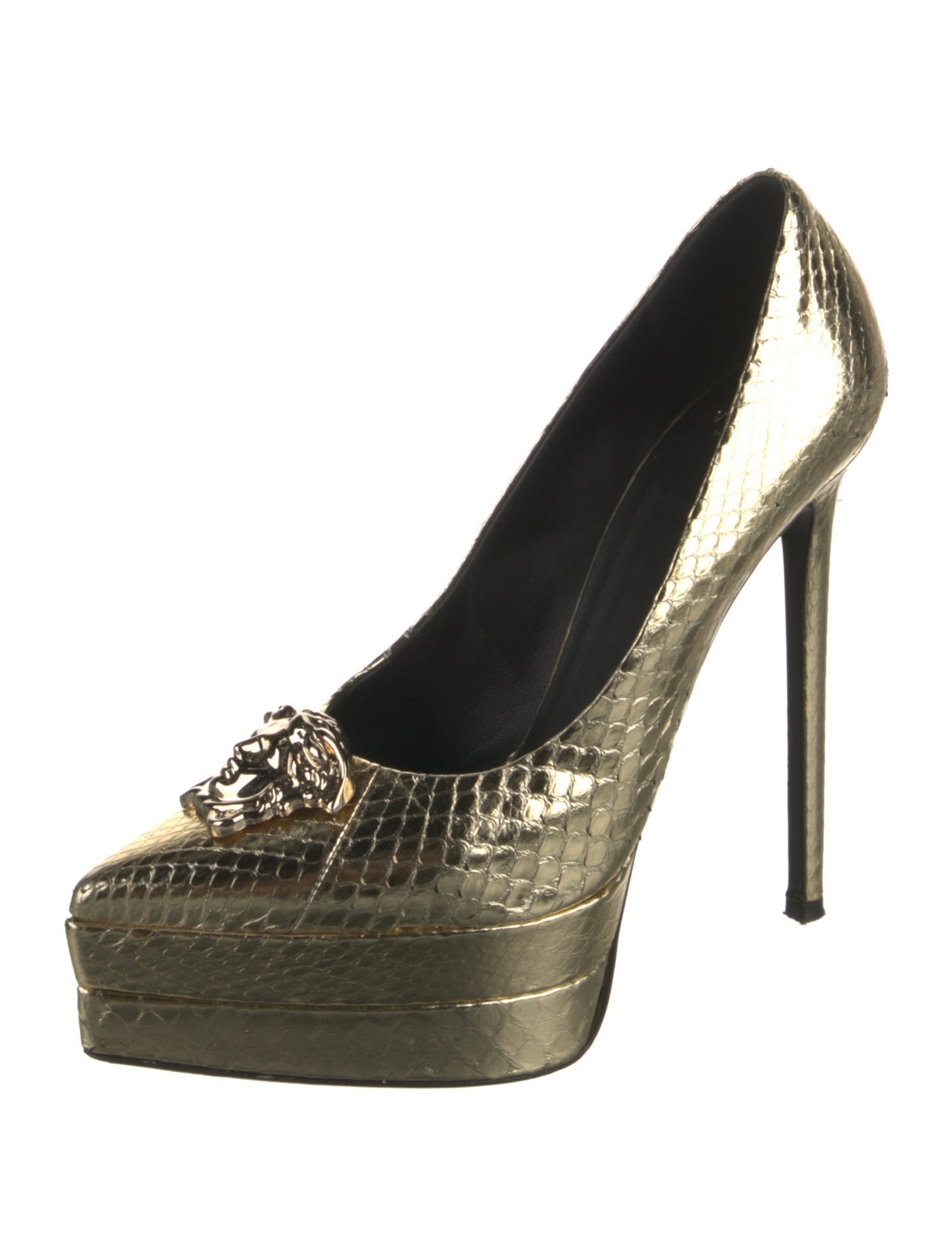 Versace Medusa Insignia Metal Pumps