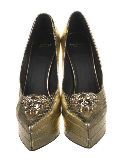 Versace Medusa Insignia Metal Pumps