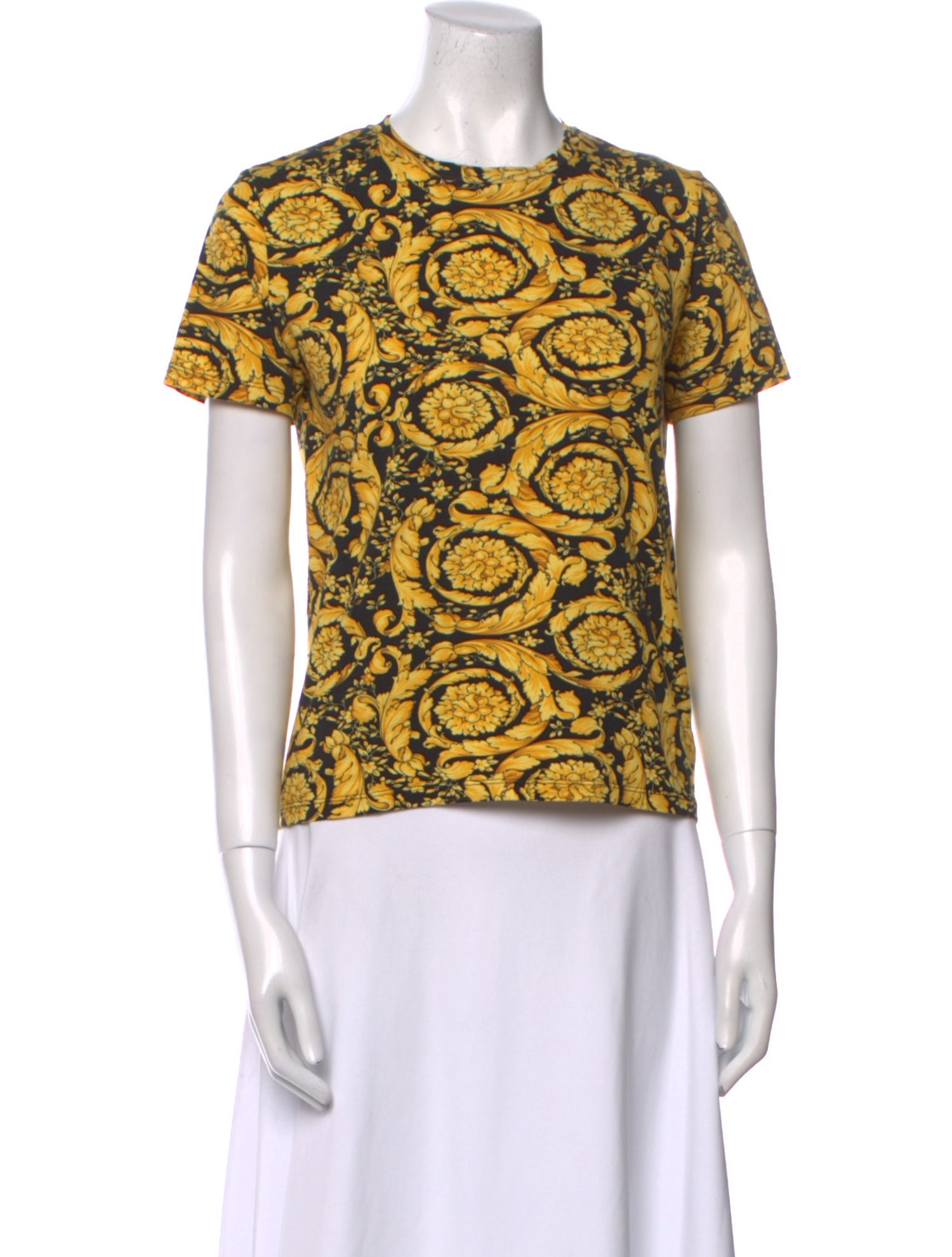 Versace Printed Crew Neck T-Shirt