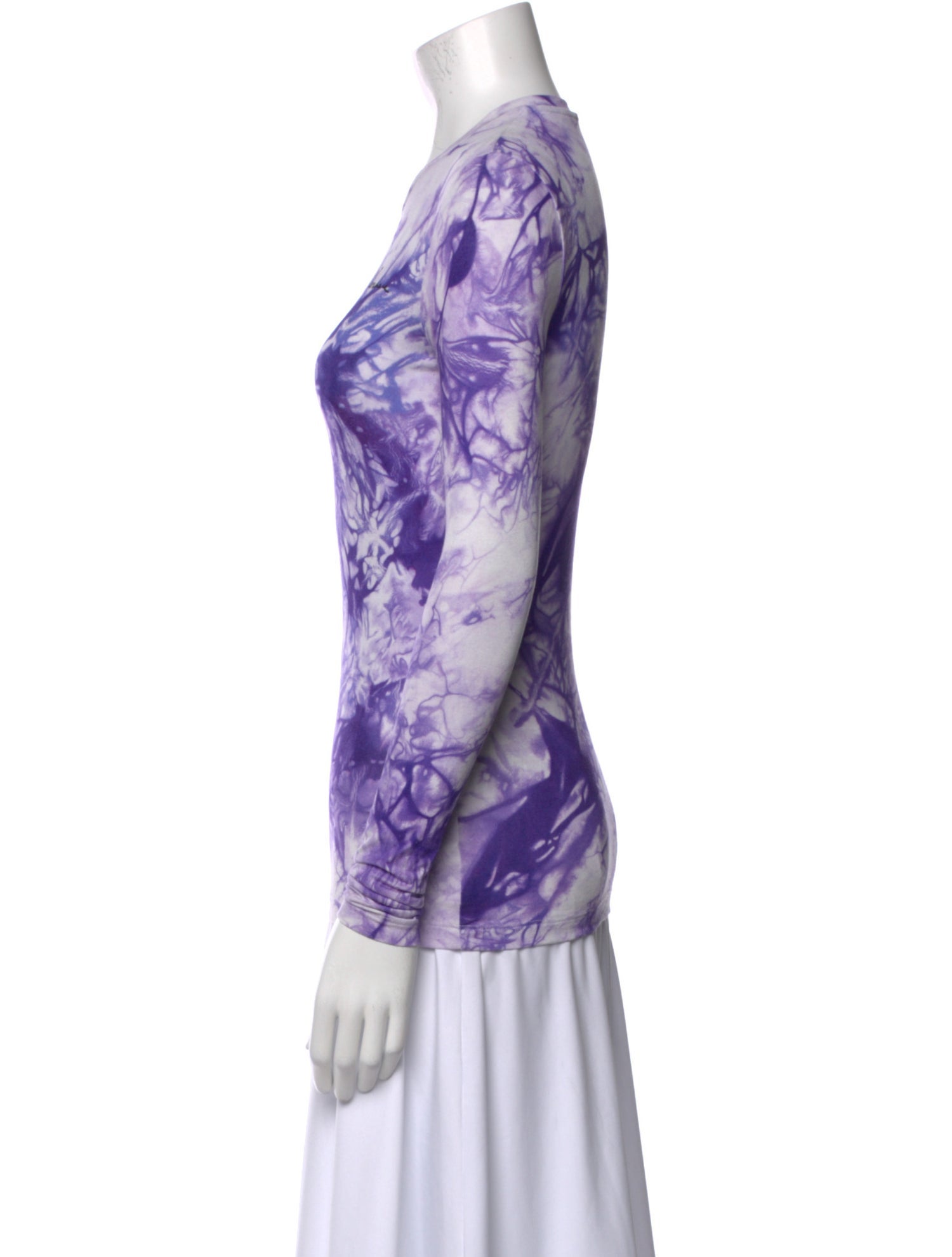 Versace Floral Print Crew Neck Top