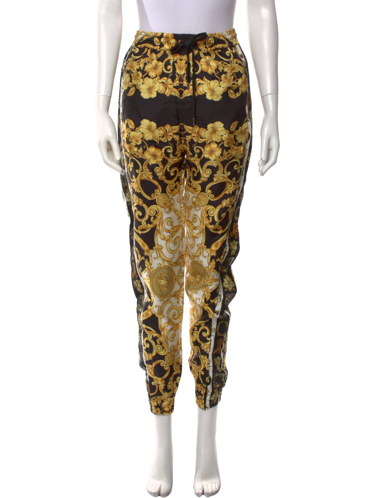 Versace Silk Skinny Leg Pants
