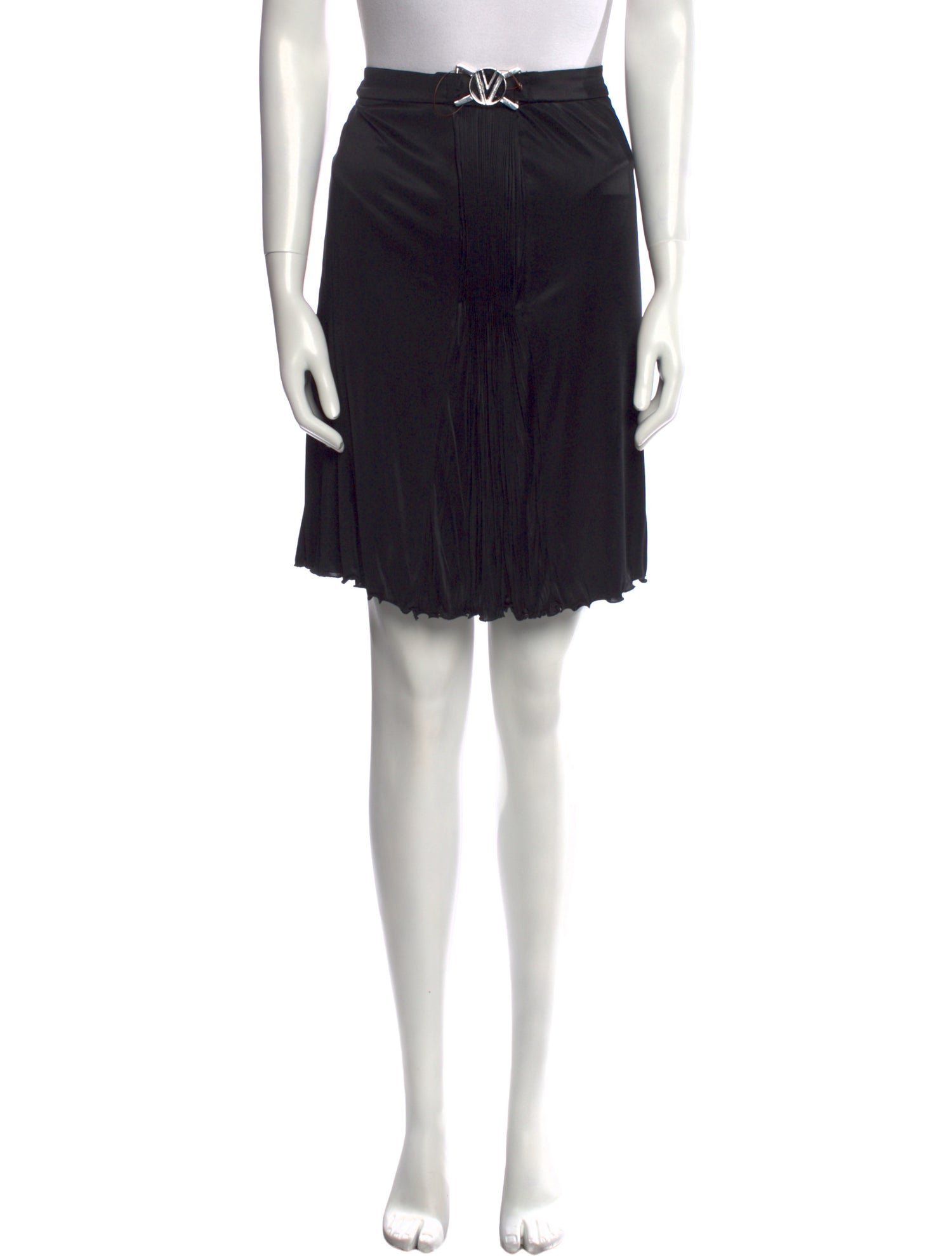 Versace Pleated Accents Knee-Length Skirt