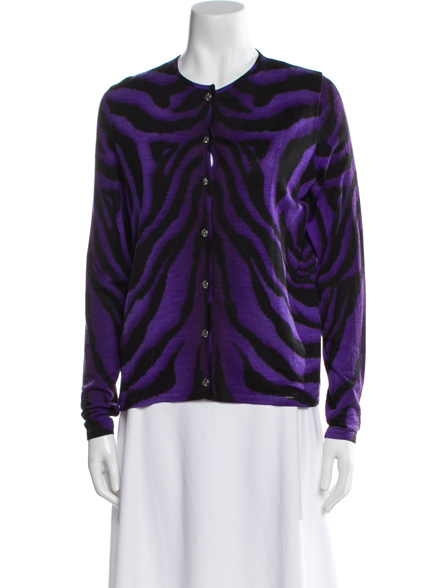 Versace Wool Animal Print Sweater