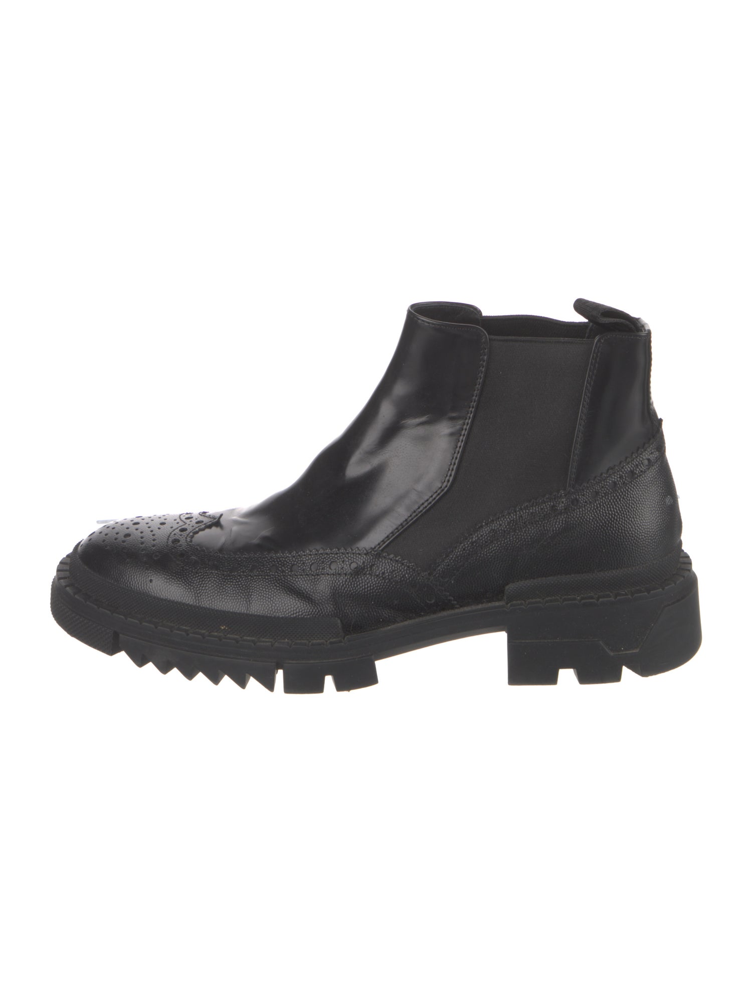 Versace Leather Chelsea Boots