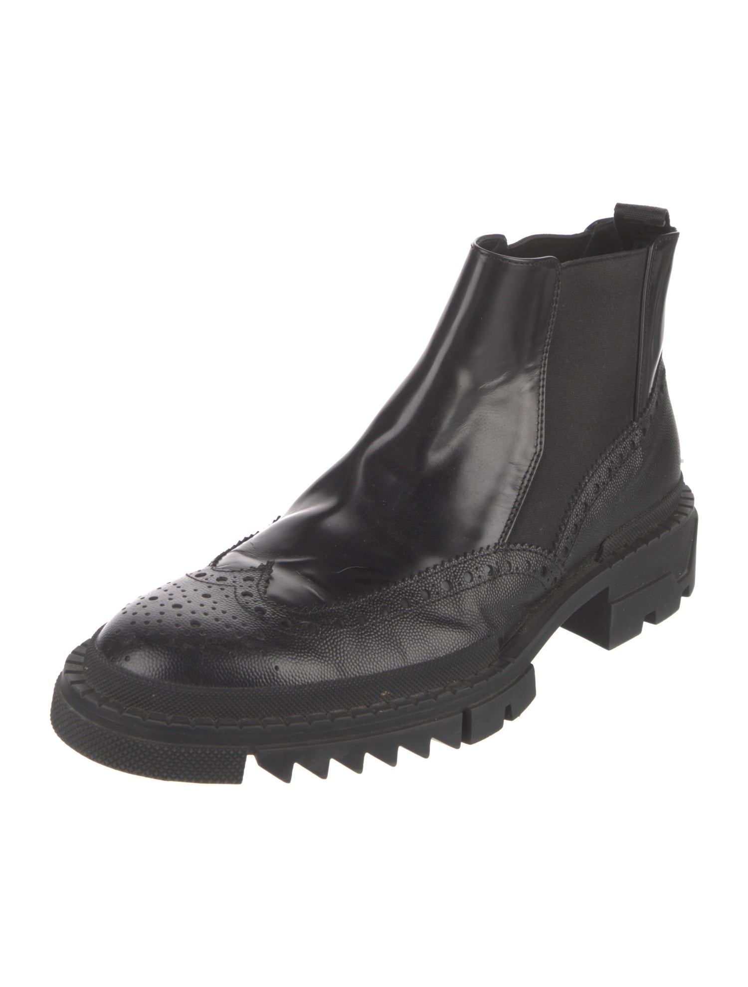 Versace Leather Chelsea Boots