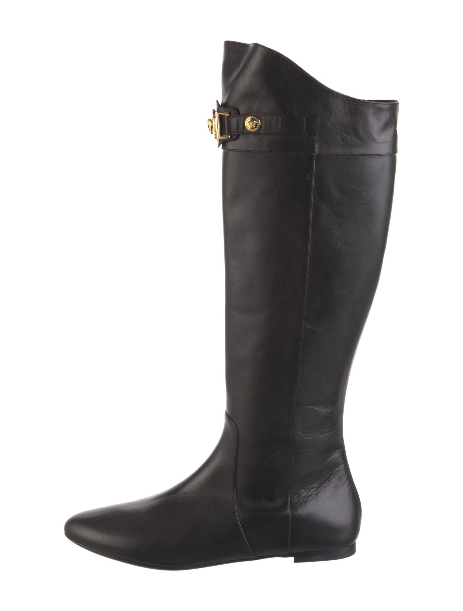 Versace Leather Riding Boots w/ Tags
