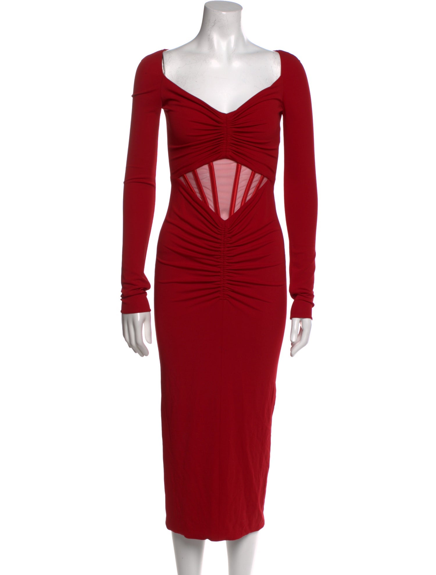 Versace Square Neckline Midi Length Dress