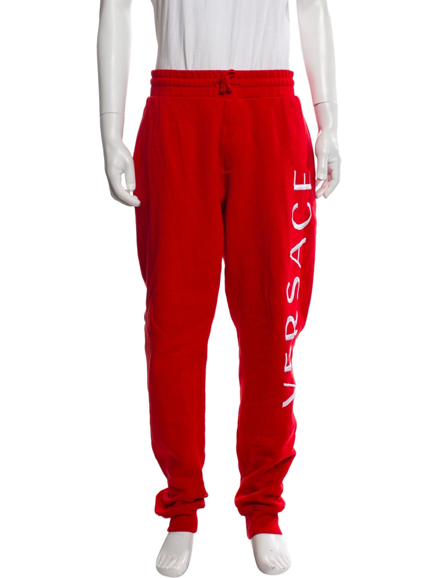 Versace Graphic Print Embroidered Accent Lounge Bottoms