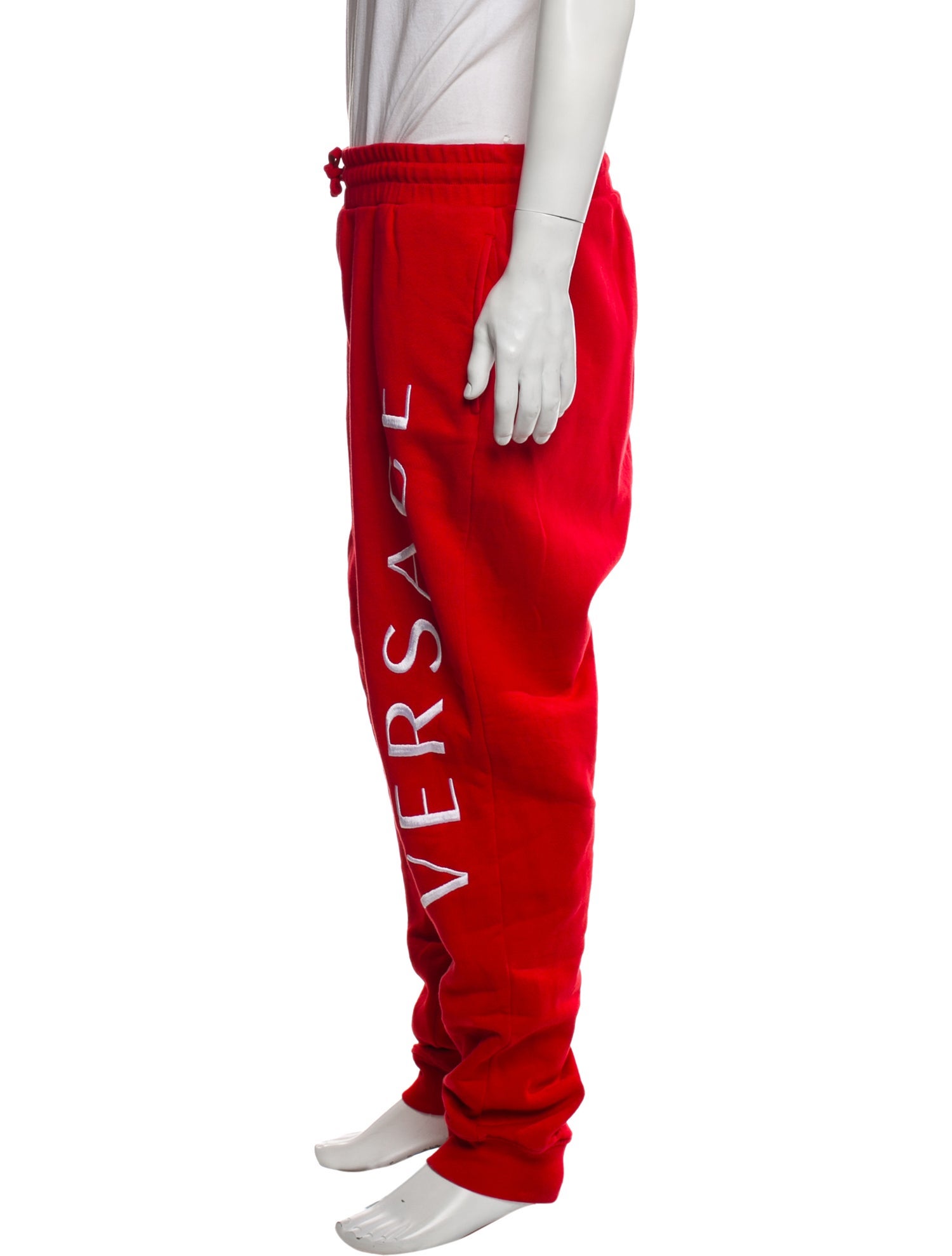 Versace Graphic Print Embroidered Accent Lounge Bottoms