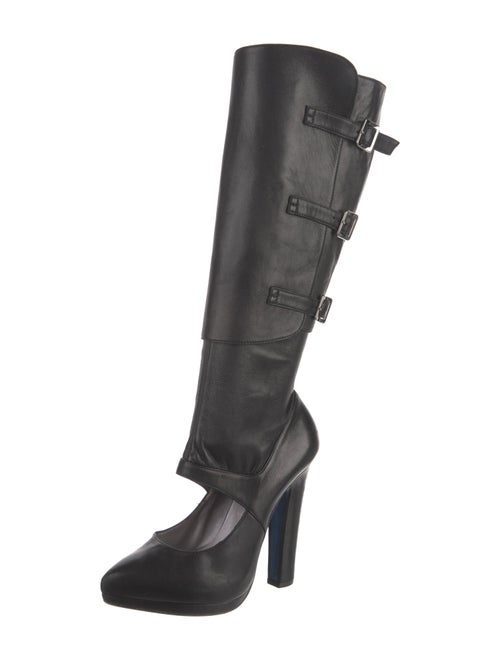 Versace Leather Lace-Up Boots