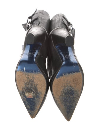 Versace Leather Lace-Up Boots