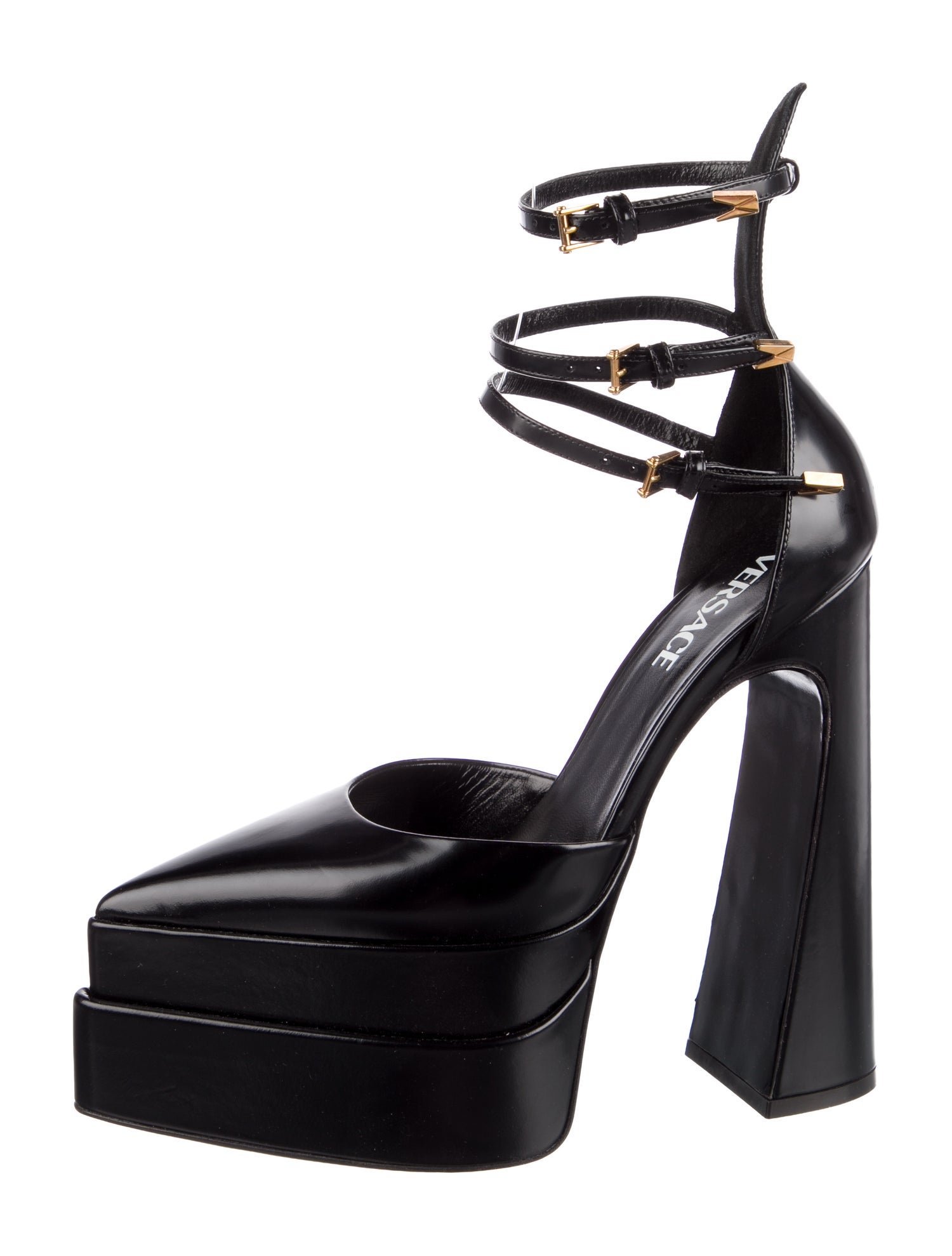 Versace Patent Leather D'Orsay Pumps