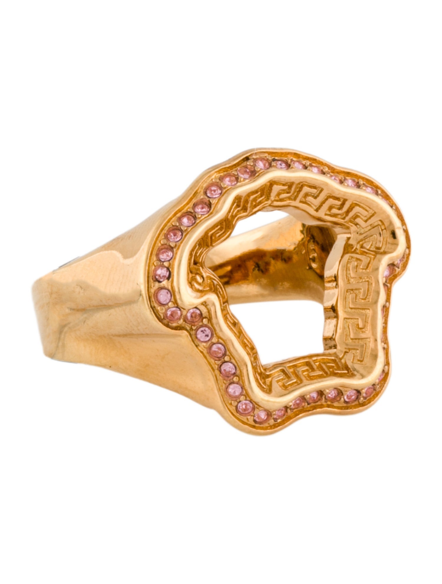 Versace Crystal La Medusa Curve Ring w/ Tags