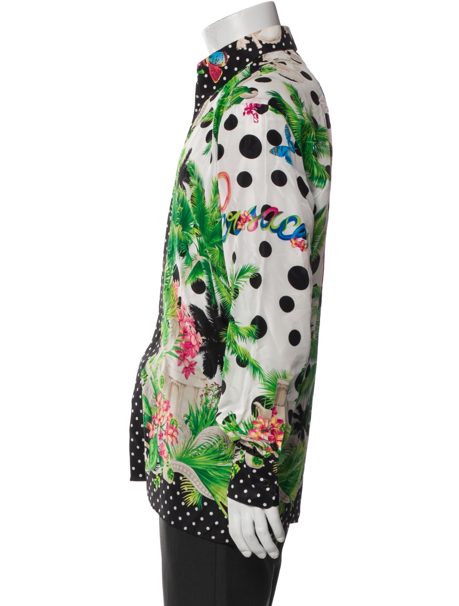 Versace Silk Floral Print Shirt