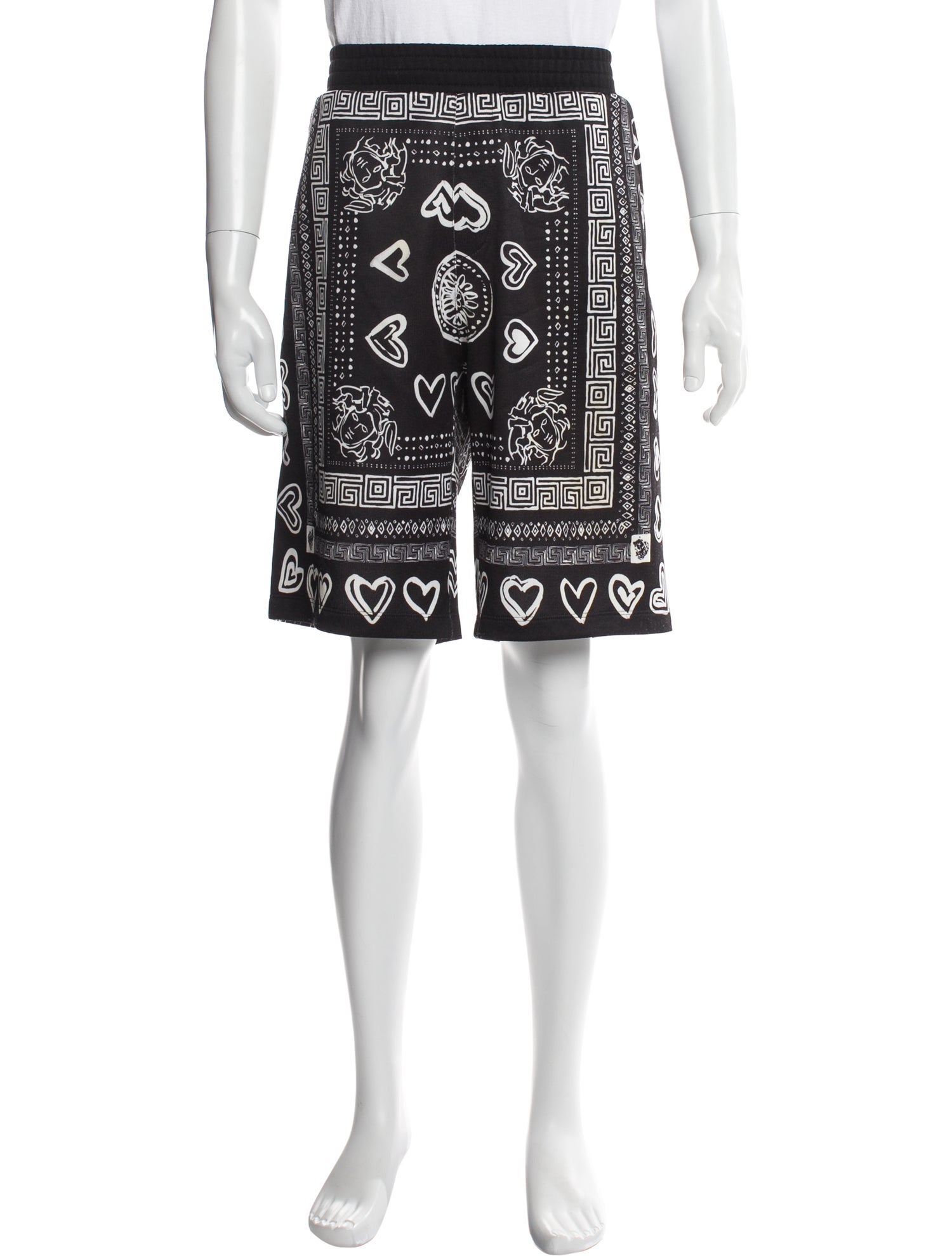 Versace Grecca Pattern Jogger Shorts