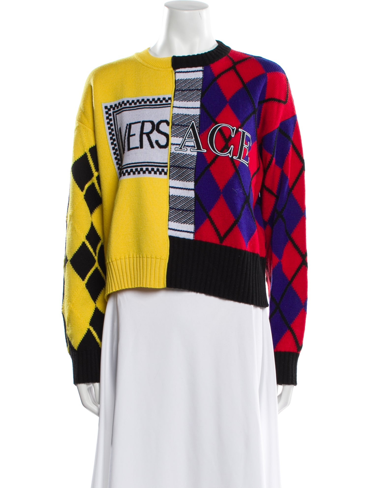 Versace Wool Printed Sweater