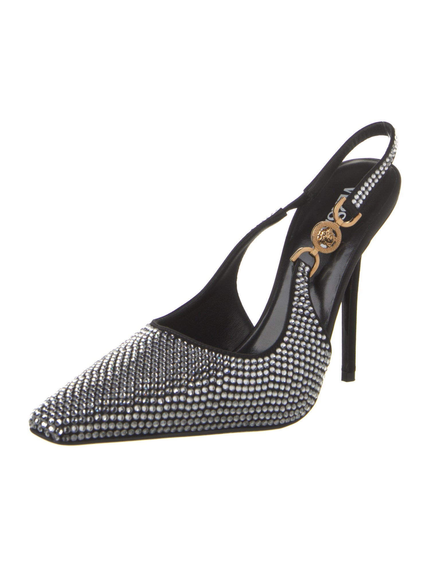 Versace Crystal Slingback Pumps