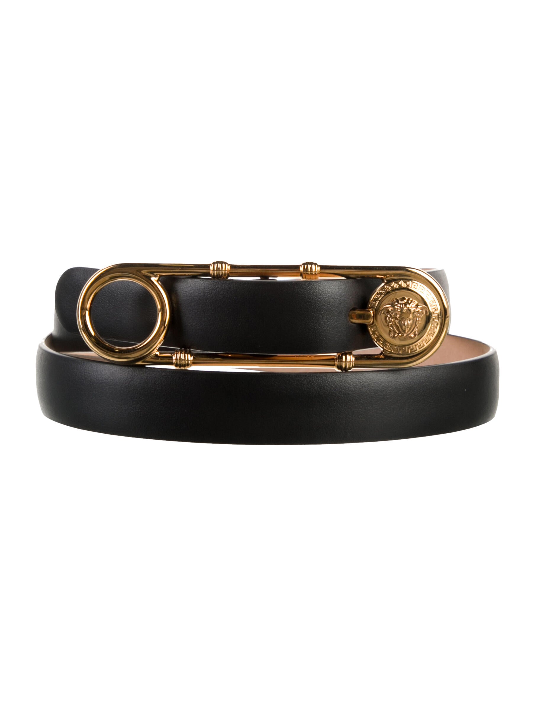 Versace Skinny Leather Belt