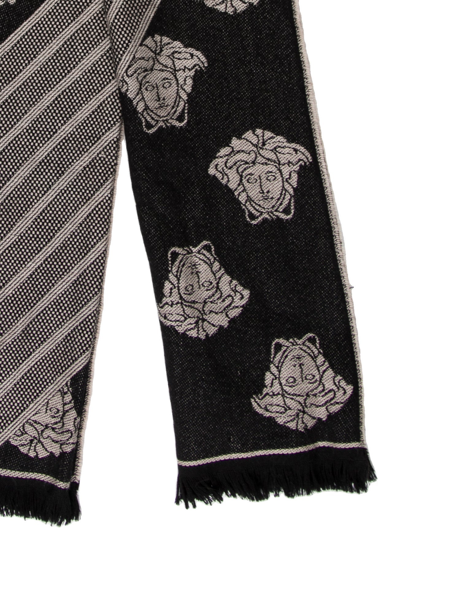 Versace Wool Striped Scarf