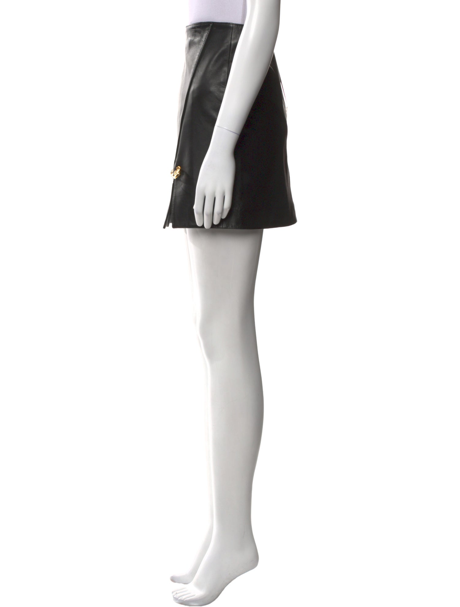 Versace Leather Mini Skirt