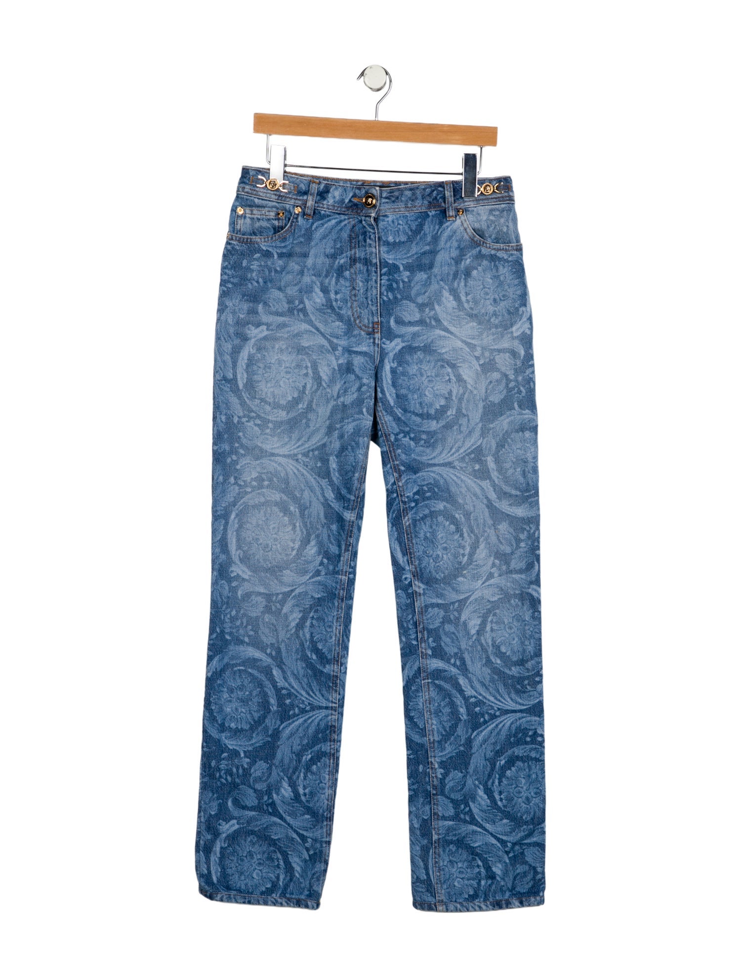 Versace High-Rise Straight Leg Jeans