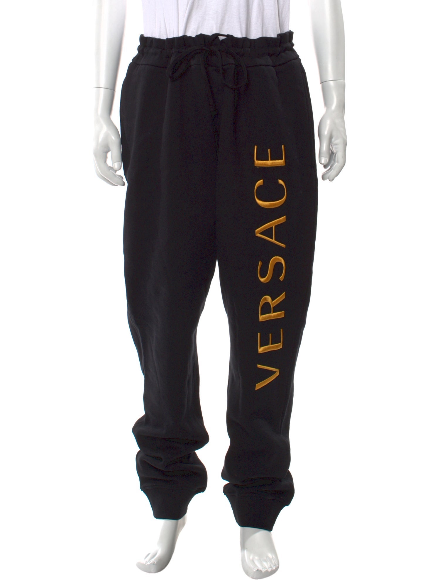 Versace Patterned Embroidered Accent Lounge Bottoms w/ Tags