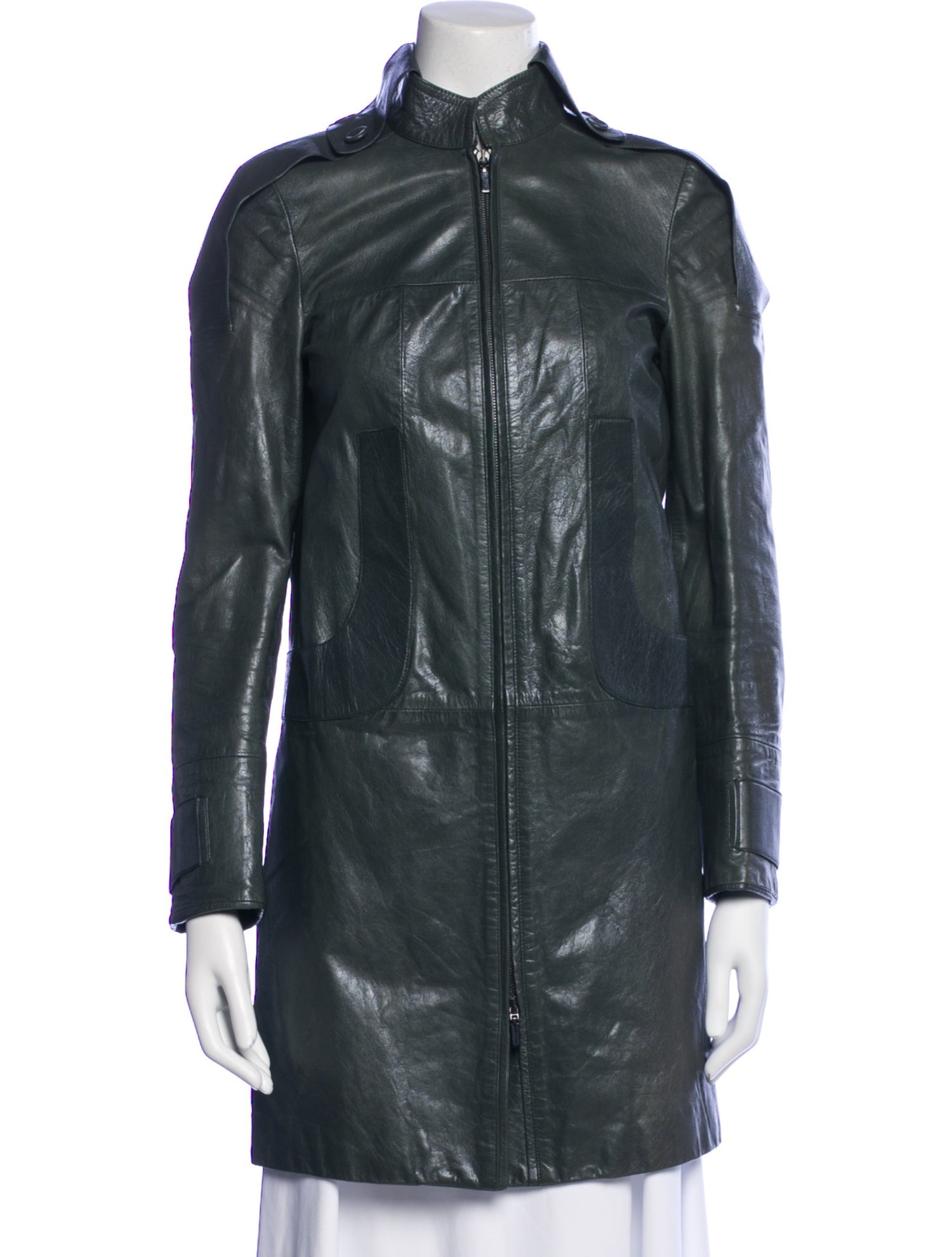 Versace Leather Trench Coat