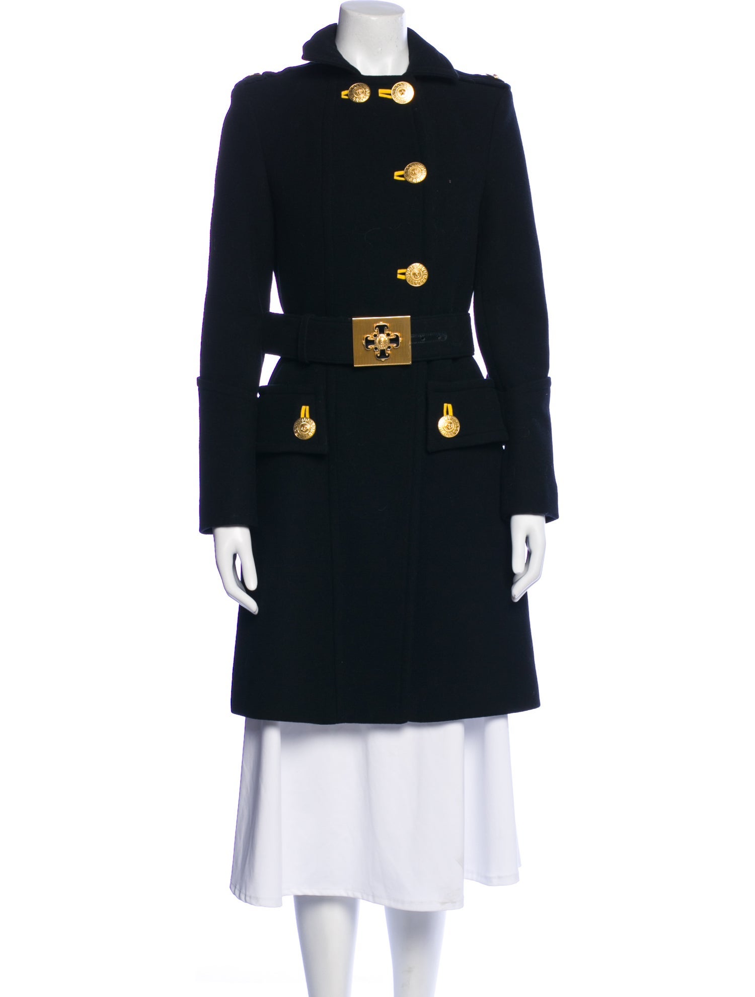 Versace Wool Peacoat