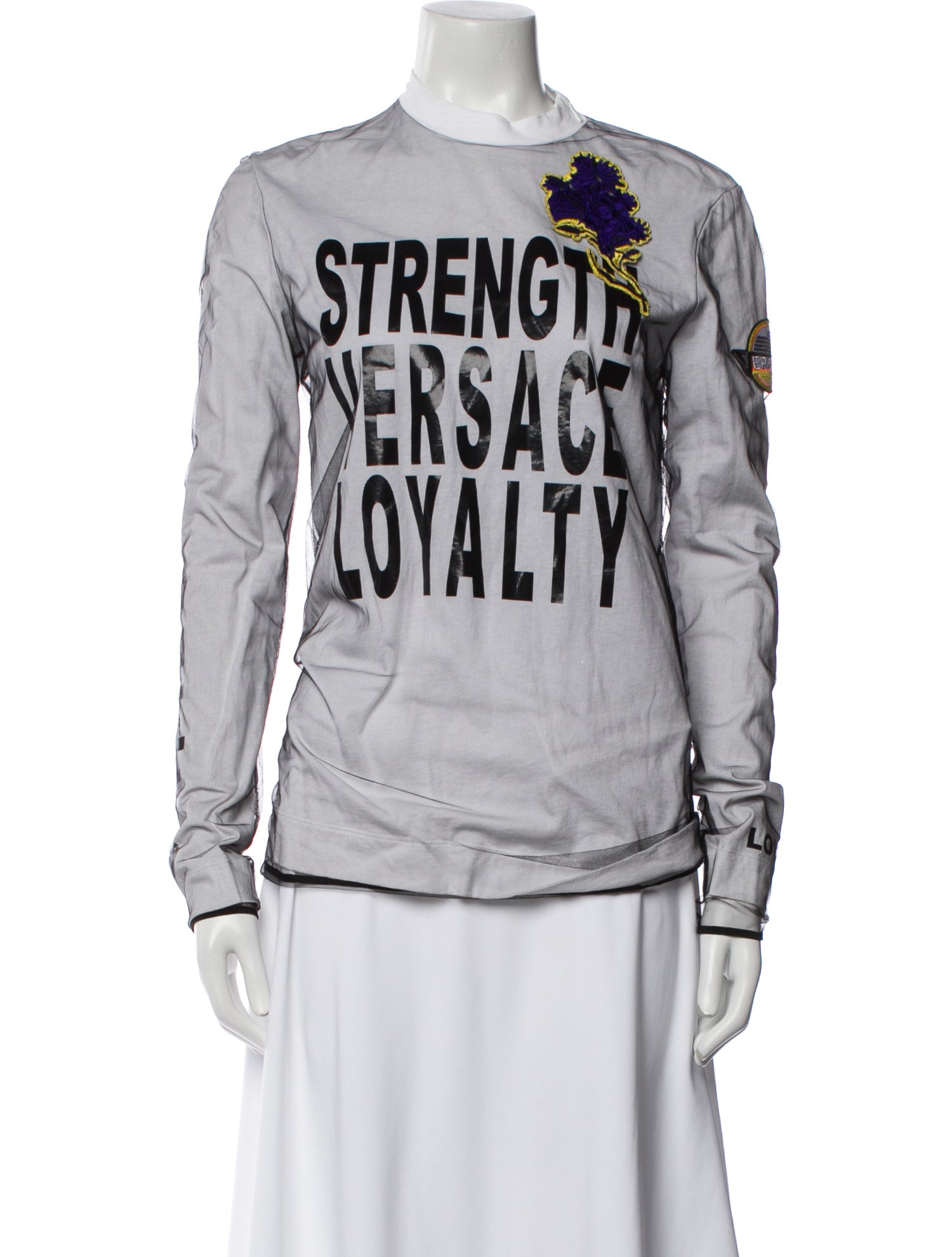 Versace Graphic Print Crew Neck Sweatshirt