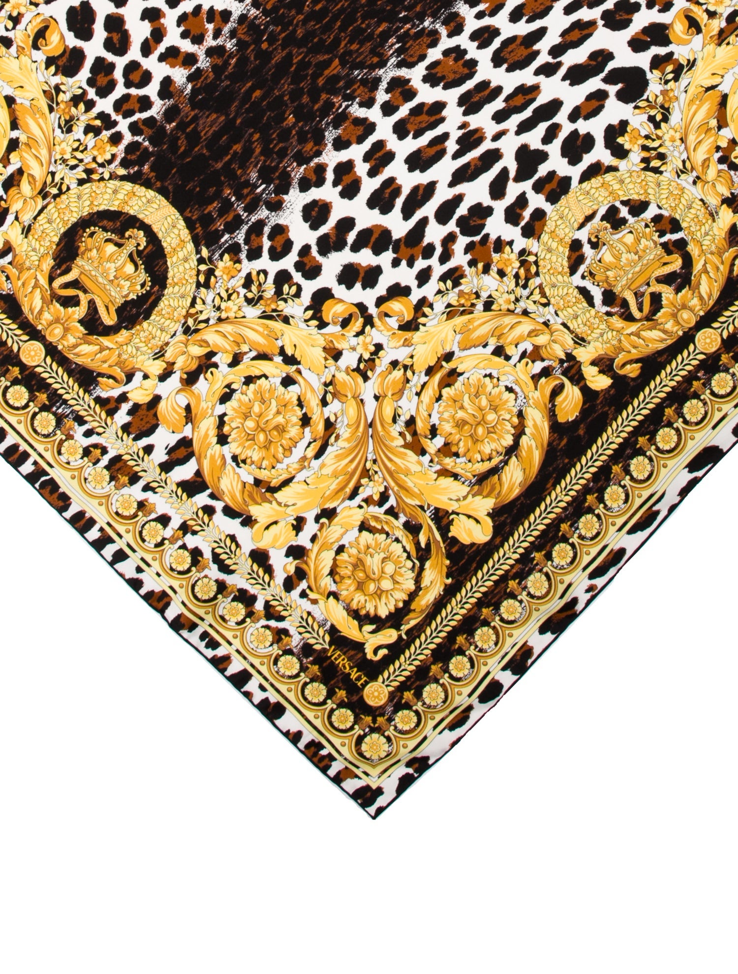 Versace Silk Animal Print Scarf