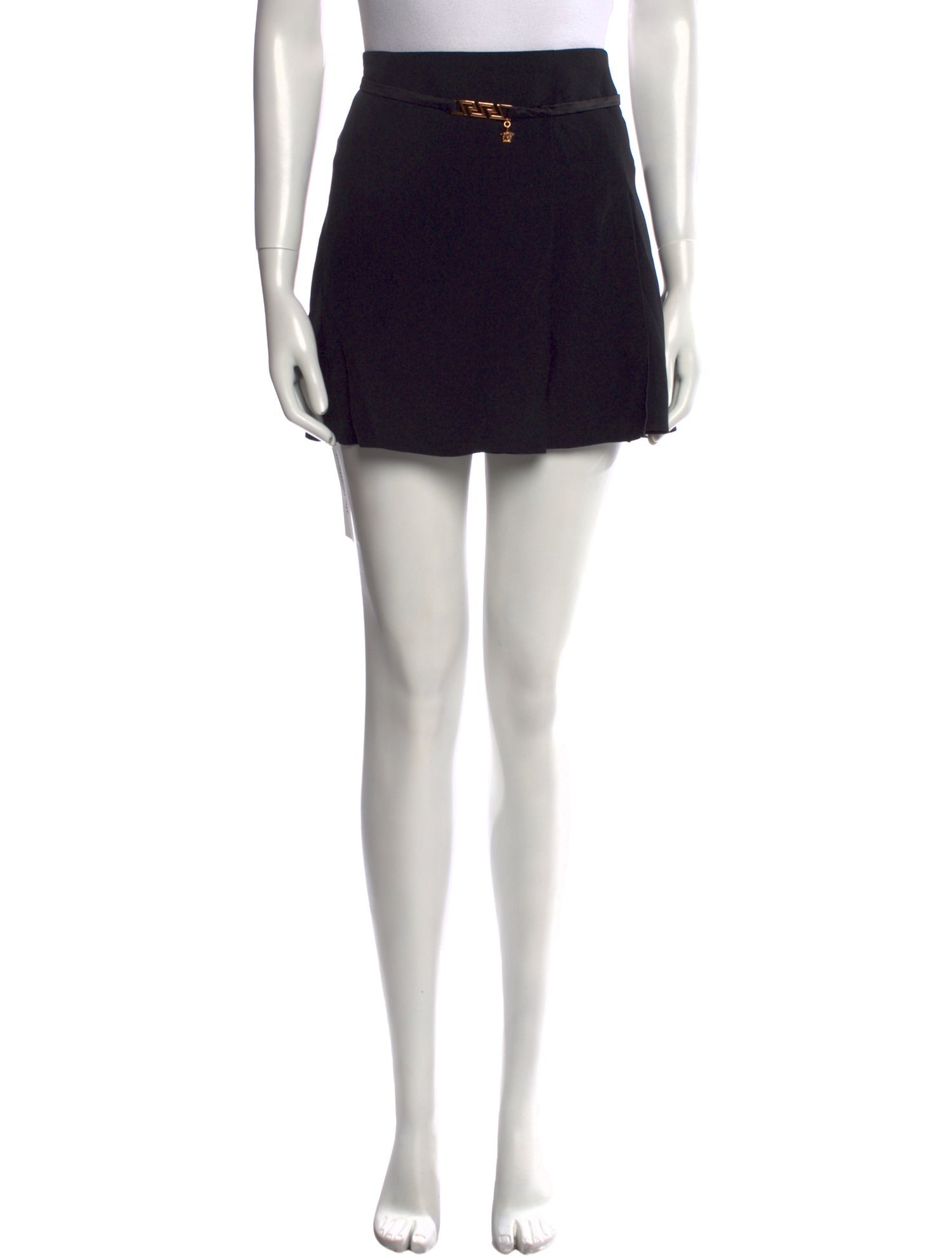 Versace Pleated Accents Mini Skirt