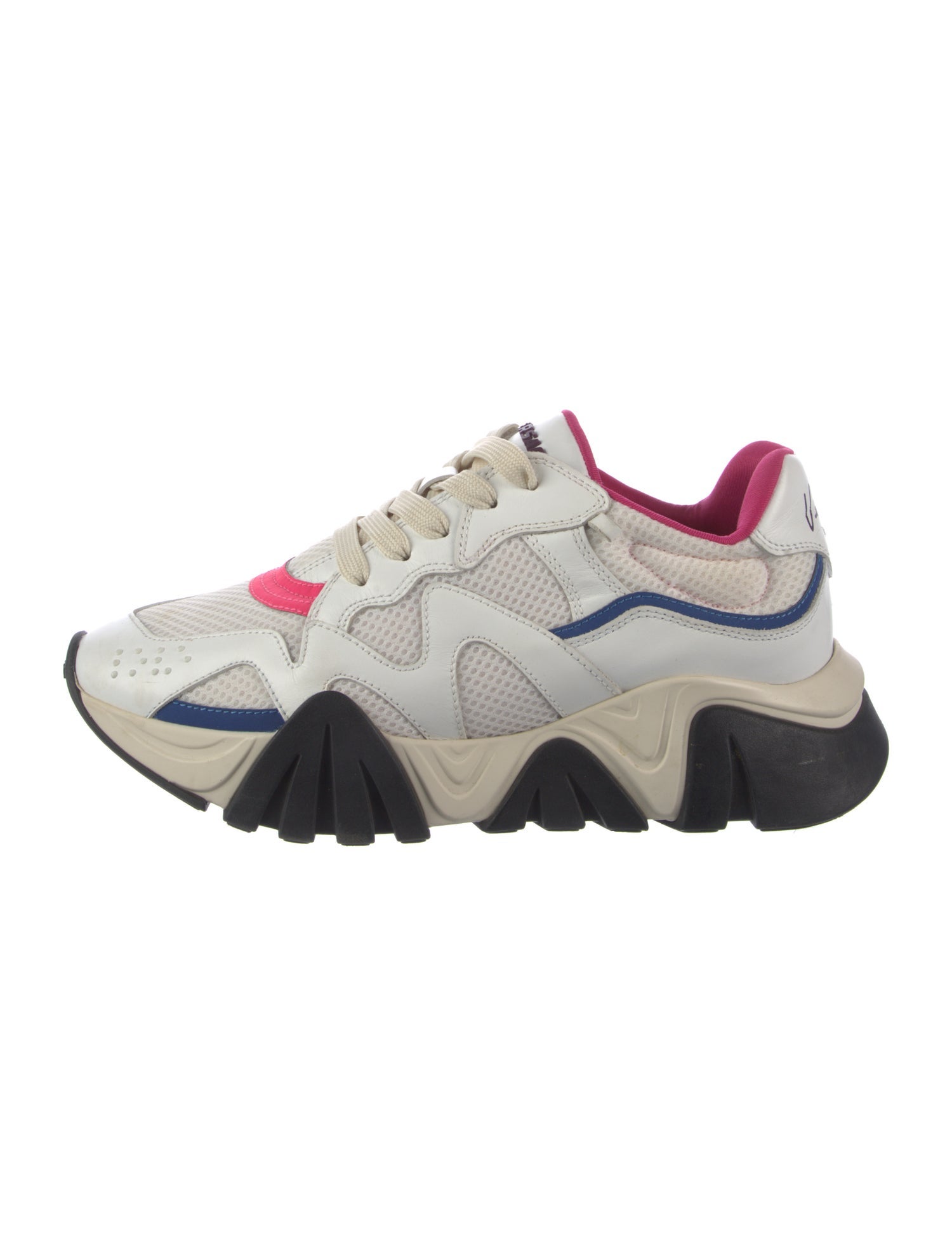 Versace Leather Colorblock Pattern Chunky Sneakers