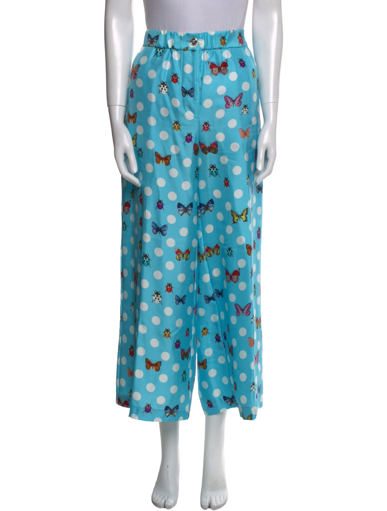 Versace Silk Wide Leg Pants w/ Tags