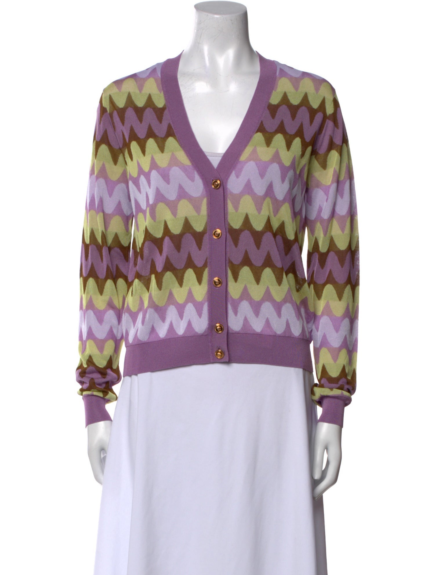 Versace Printed V-Neck Sweatshirt w/ Tags