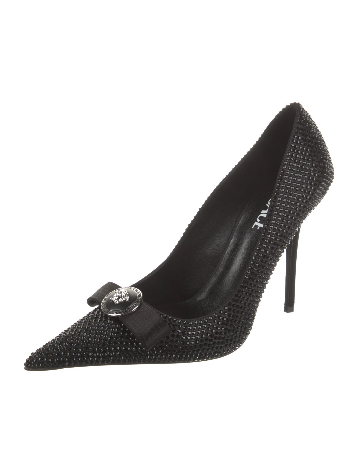 Versace Satin Bow Accents Pumps