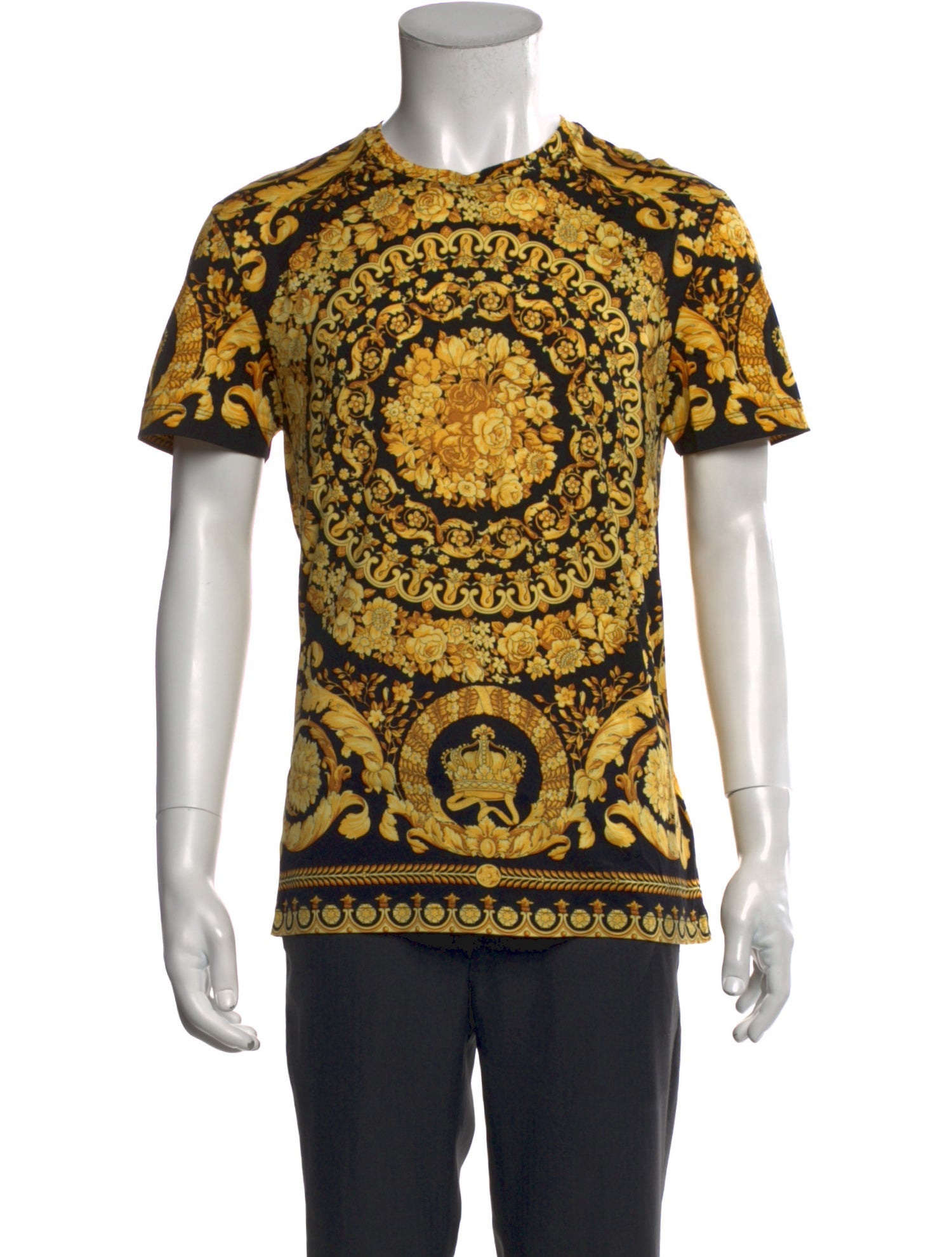 Versace Printed Crew Neck T-Shirt