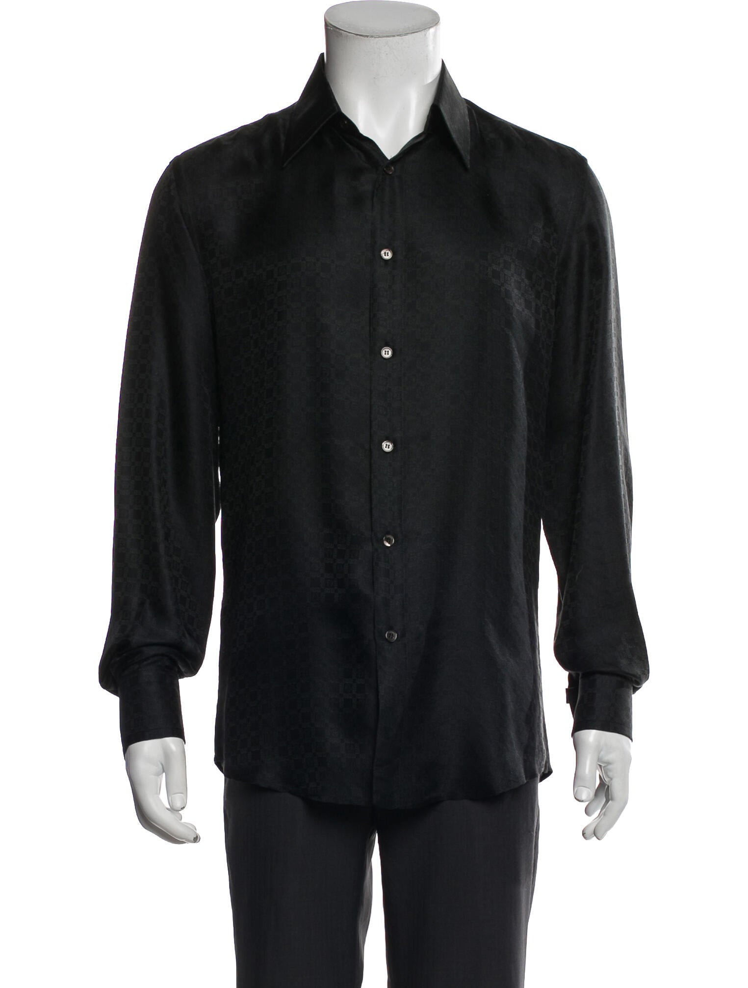 Versace Silk Long Sleeve Dress Shirt